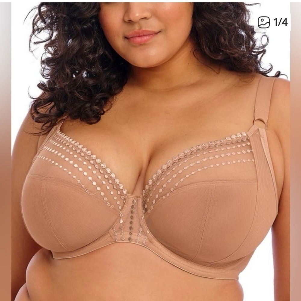 Elomi Brown Bra with Delicate Detailing